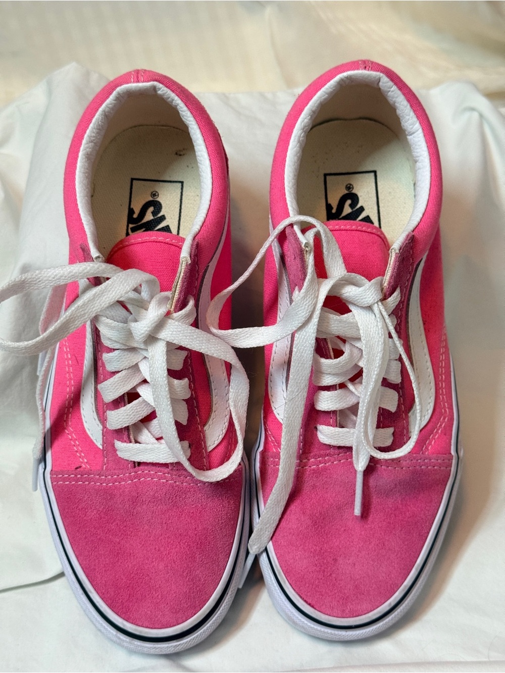Vans Old Skool Pink Suede Canvas  Sneakers Size 6.5